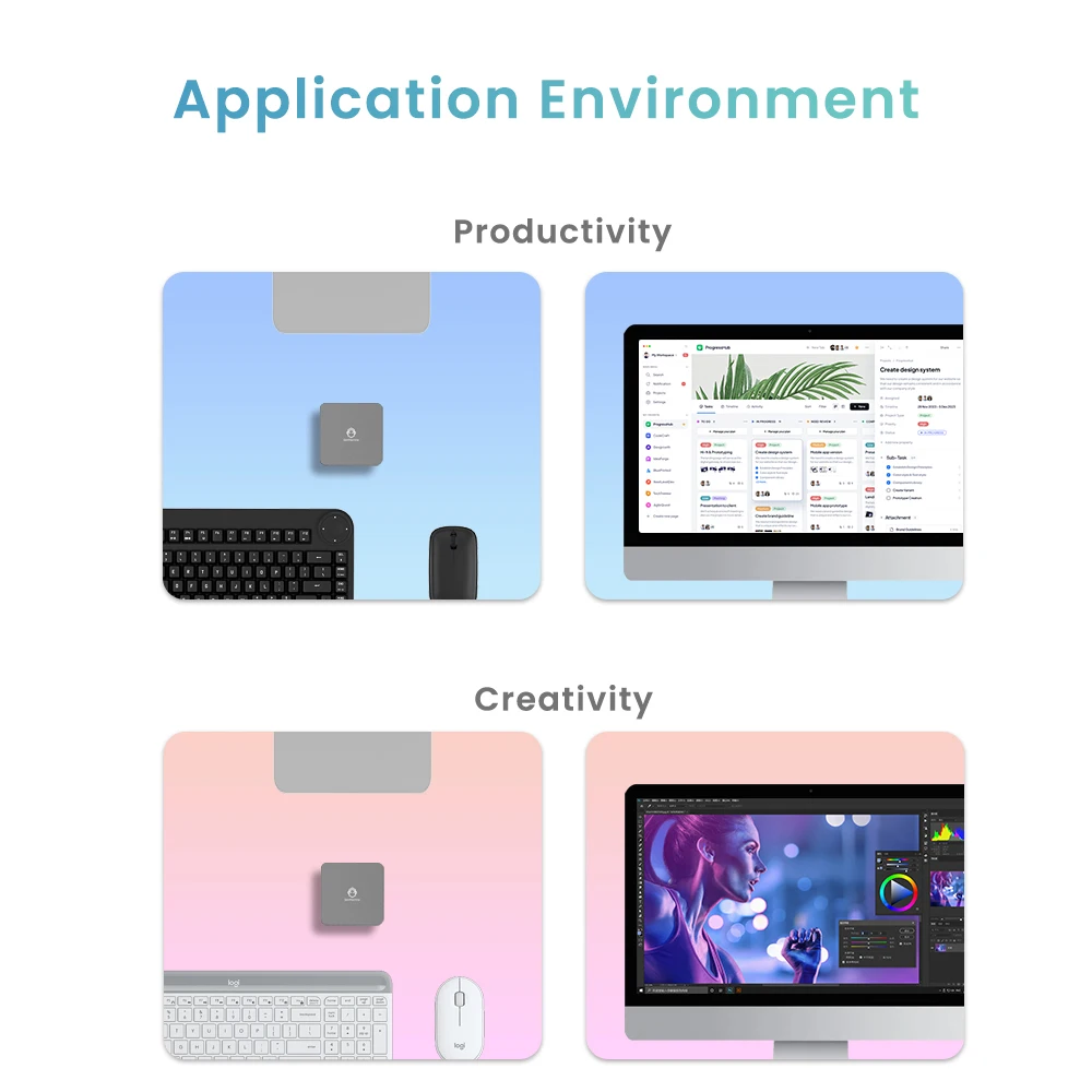 GenMachine ใหม่ AMD Ryzen3 5425U Super MINI PC Windows11Pro DDR4 Dual Channel WIFI6 BT5.2 เดสก์ท็อปสํานักงานเกมคอมพิวเตอร์ pc gamer
