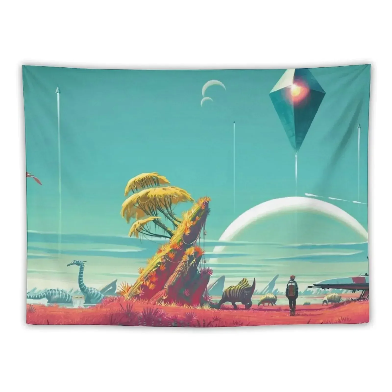 

No Mans Sky - Horizon Tapestry Outdoor Decor Bedroom Decor Custom Decoration Room Tapestry