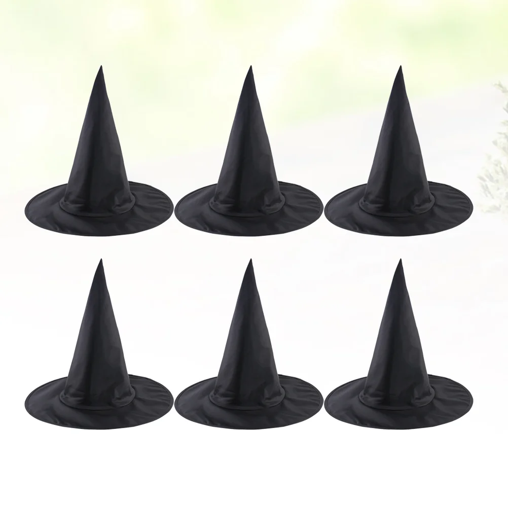 

6 Pcs Festival Witch Hat Party Wizard Costume Halloween Hats Decorate Masquerade