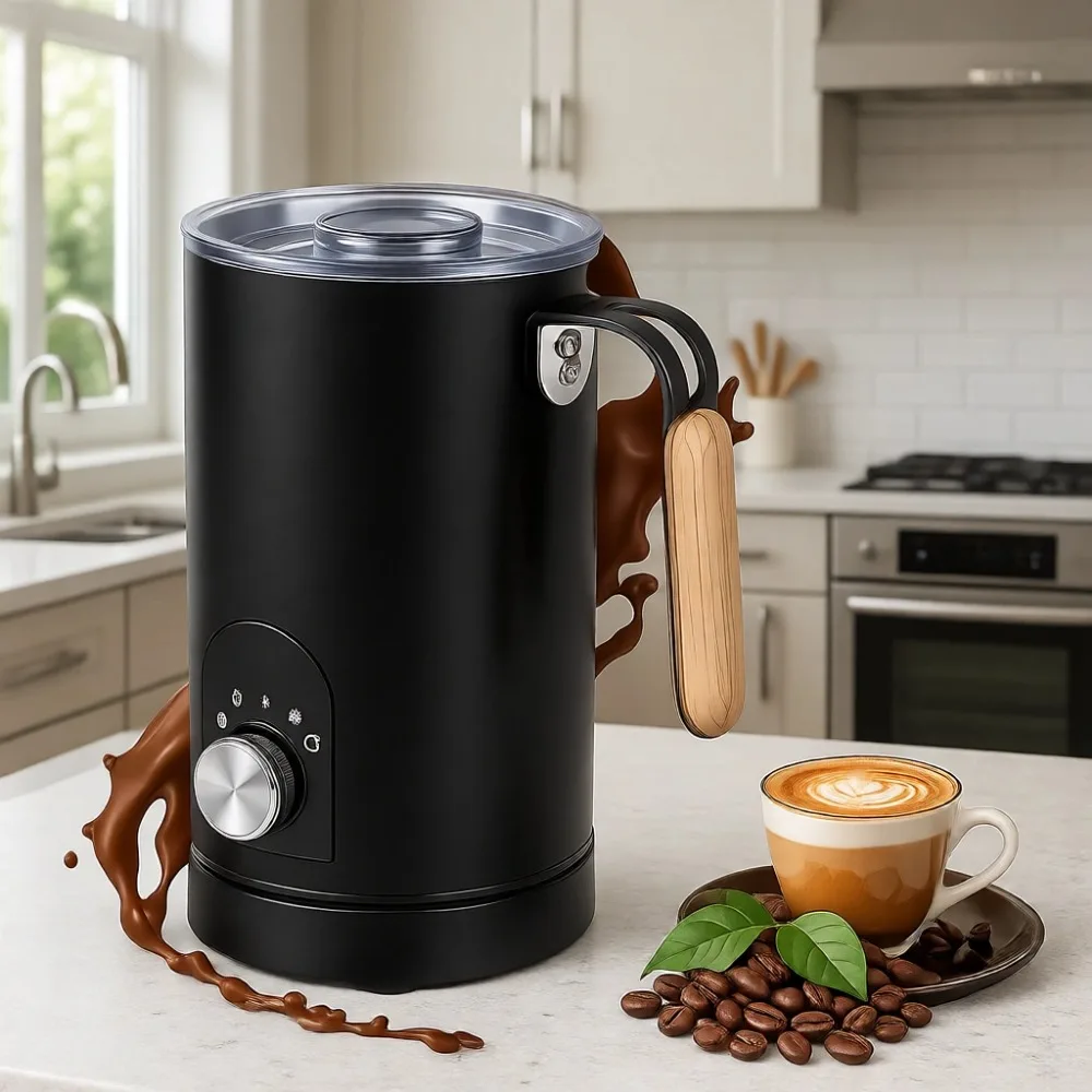 5 in 1 Electric Milk Frother Steamer Automatic Hot Chocolate Maker Warmer Heater for Latte Cappuccino Cocoa