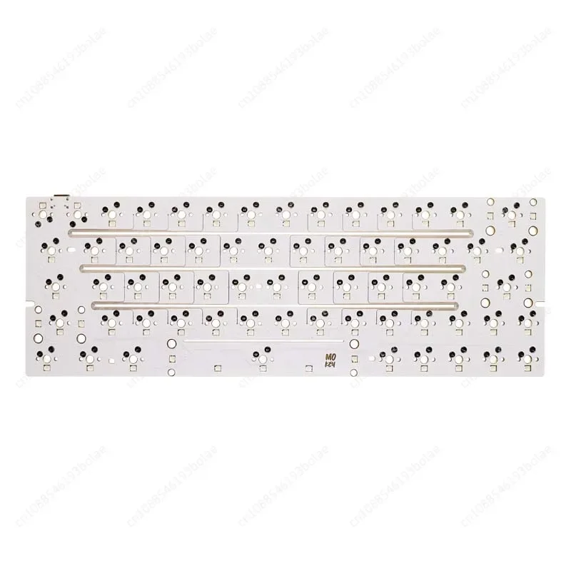 Shenjin GH60 Moves to the Left 64 Customized Mechanical Keyboard Slotted Circuit Board Hot-swappable RGB White Pcb