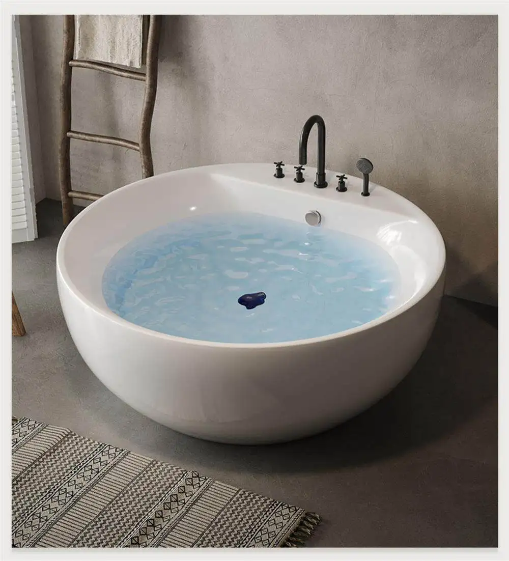 Hotel Home Acrylic Round Independent Bathtub Double Couple Large Space B & B Hotel Bathtub Bath