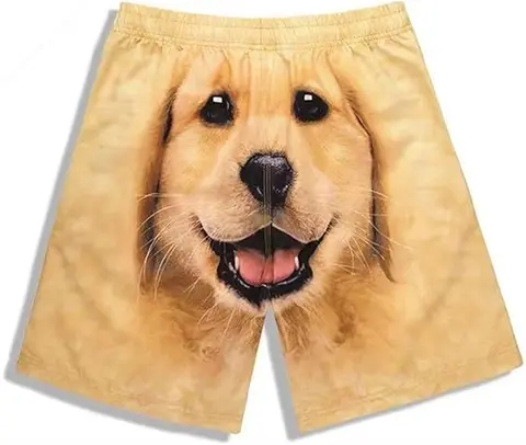 Unisex 3D Printed Funny Pet Dog Shorts Casual Summer Loose Animal Sports Beach Shorts Walking Home Pajama Pants