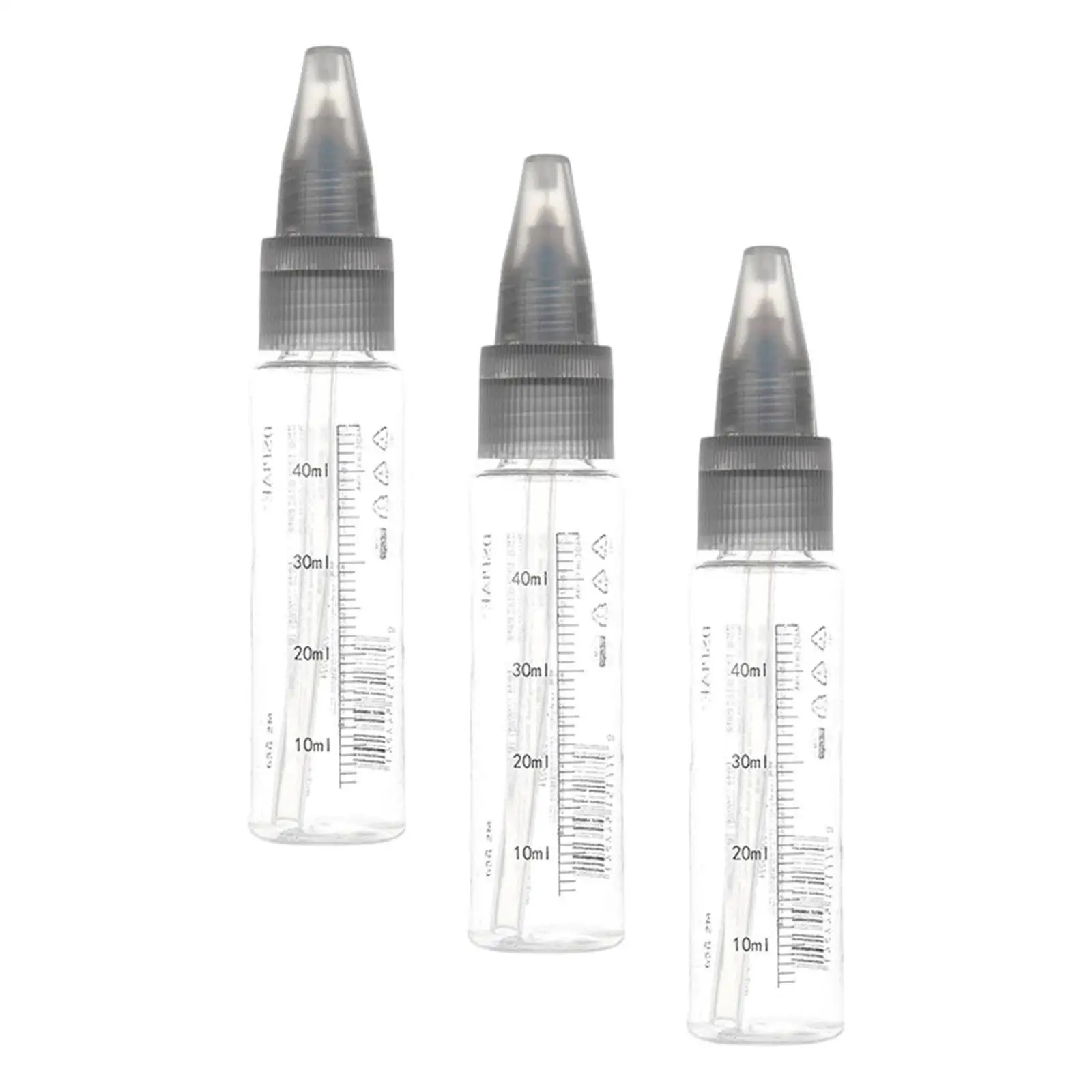 3x Spray Paint Bottle Sample Bottles Pointed Containers Portable 50ml