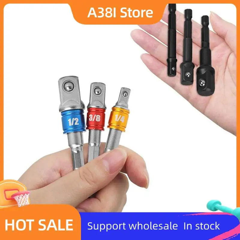 

A38I 6 Pcs Socket Bit Adapters 1/4 Inch 3/8 Inch 1/2 Inch Drive Impact Power Extension Set Drilling Bit Nut Driver Tool Kits