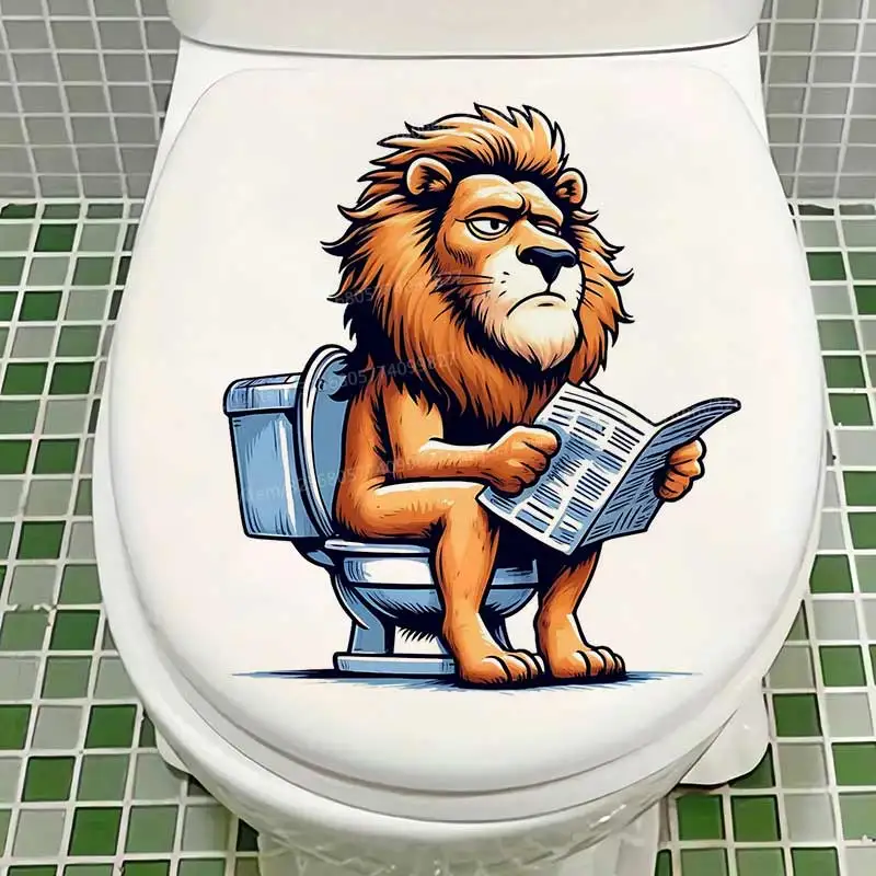 9 Styles Animal on Toilet Sticker Toilet Lid Decal-Bathroom Wall Sticker Self-Adhesive Home Waterproof Decals Stickers M1428