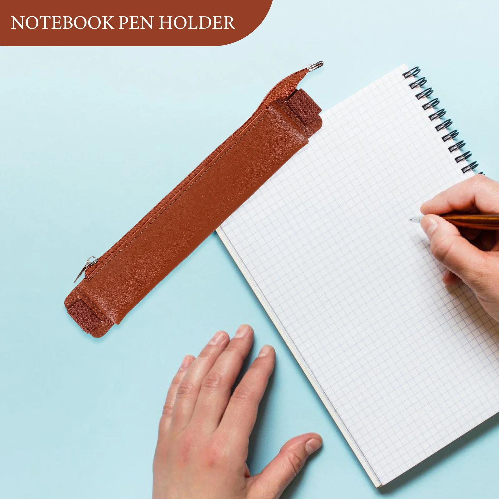 

4 Pcs Pen Holder for Notebook Journal Pouch Storage Case Pencil with Elastic Strap