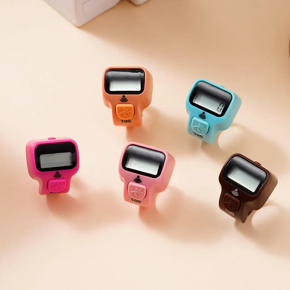 يده الإلكترونية عداد تسبيح خواتم الاصبع تسبيح عداد LED عرض الإلكترونية فنجر الفرس حبة الموقت العد #4