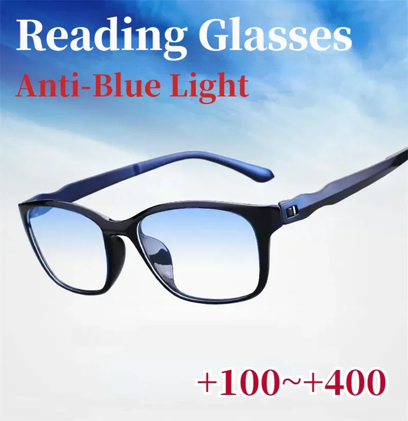 

Reading Glasses Men Anti Blue Rays Presbyopia Eyeglasses Antifatigue Computer Eyewear with +1.5 +2.0 +2.5 +3.0 +3.5 +4.0