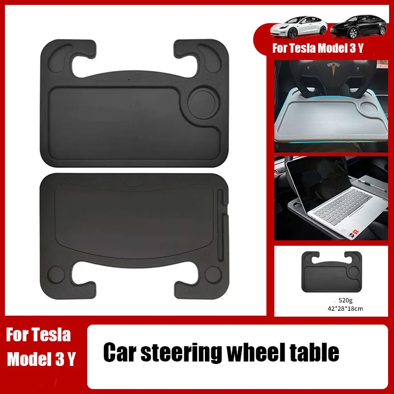 Car Table Steering Wheel for Tesla Model 3 Y X S 2021 2022 Eat Food Work Goods Holder Tray Car Laptop Computer Desk Mount Stand