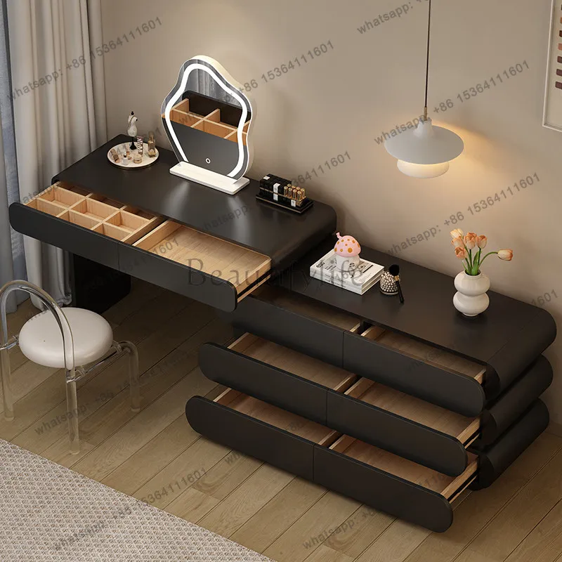 ld Black Modern Dressing Table Girl Beauty Cosmetics Women Luxury Organizer Vanity Table Mobile Penteadeira   Furniture