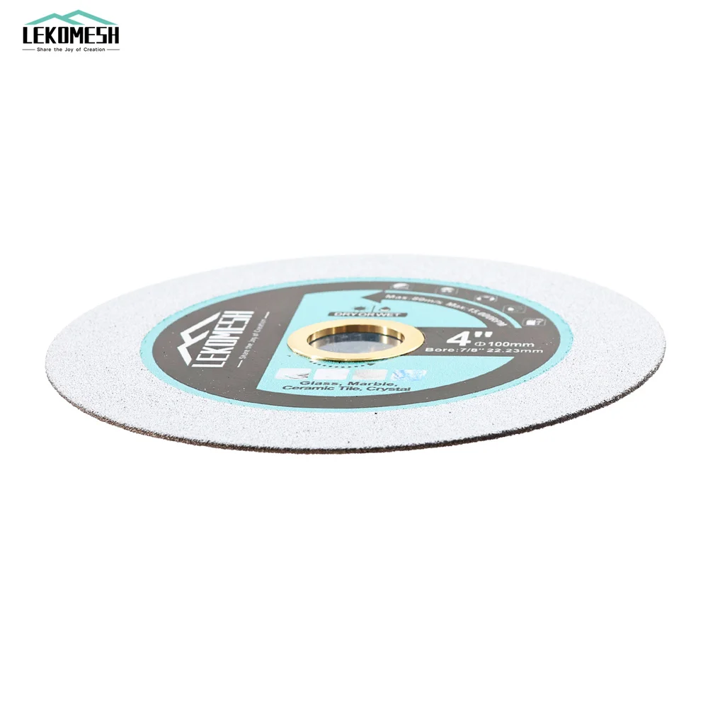 LEKOMESH Dia100mm/4inches Diamond Saw Blade For Glass Jade Crystal Wine Bottal Cutting Disc Diamond Turbo Cutting Blades