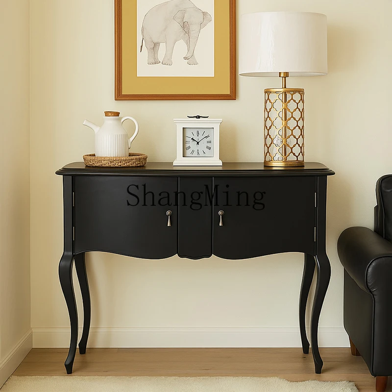 

ZYY household solid wood porch cabinet, simple porch table against the wall, sofa side table, foyer aisle cabinet