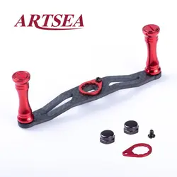 ARTSEA Fishing Reel 3K Carbon Fiber Handle Aluminum Alloy Knob For Baitcasting Reel Daiwa or S Brand Tackle Accessory Rocker