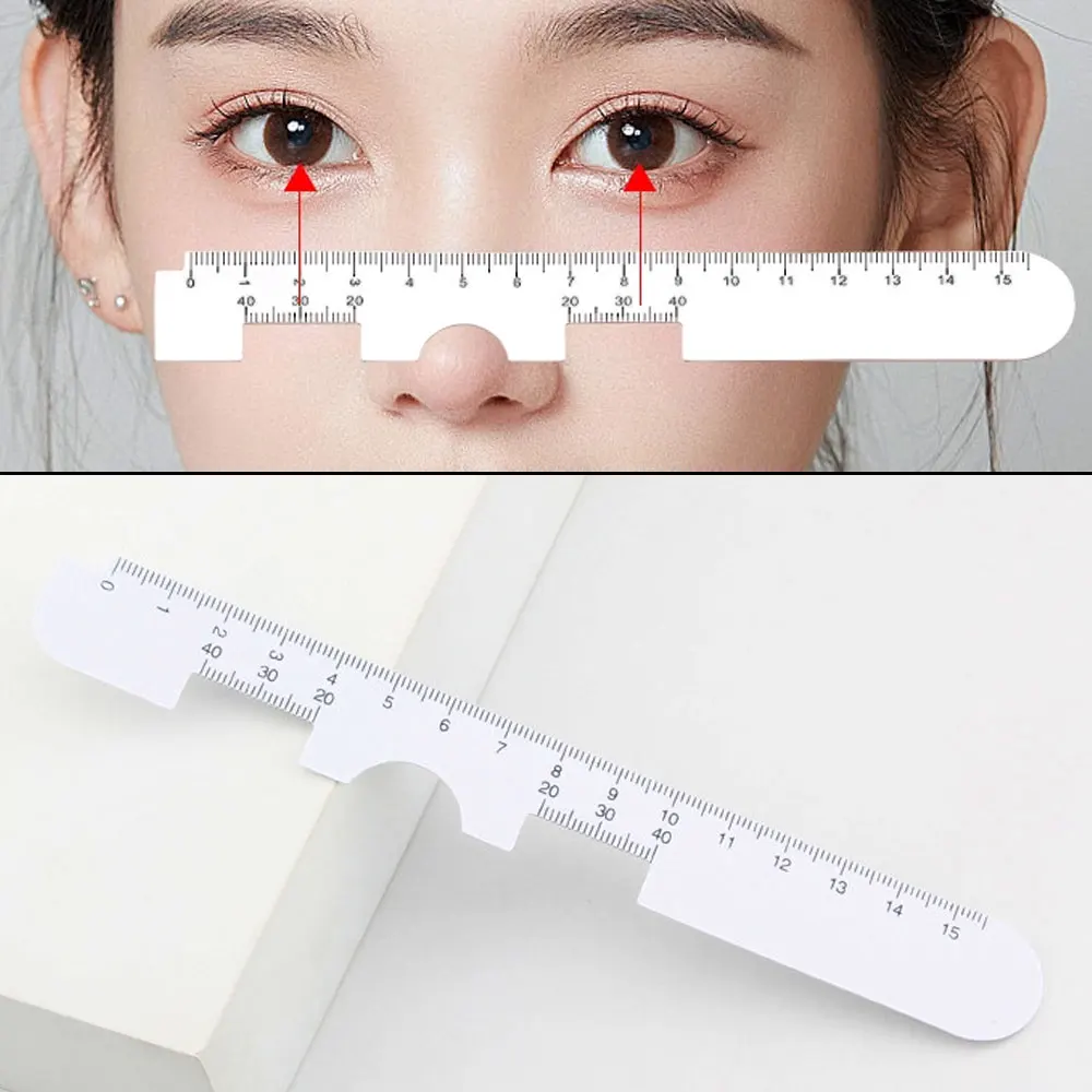Para prueba  visión, regla recta suave para ojos, medida Vernier óptico, regla PD, medidor  distancia para pupila, herramien