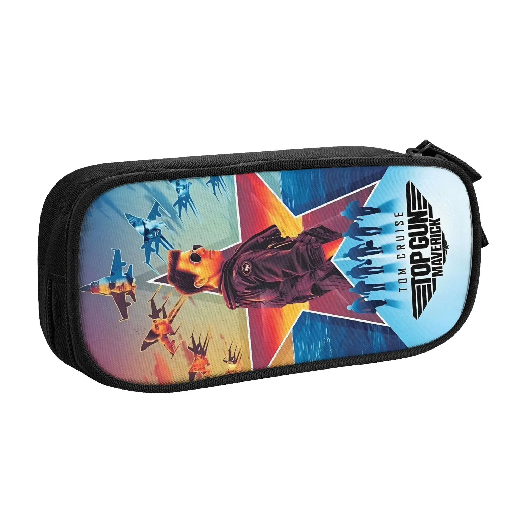 Korean Top Gun Maverick Film  Pencil Case for Boys Girls Air Force Fighter Jets  Large Capacity Pen Bag Box Stationery