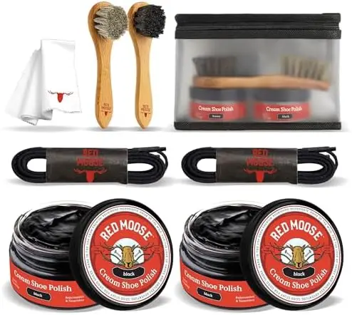

RED MOOSE Shoe Cream | Leather Polish Kit for Shine | Made in USA