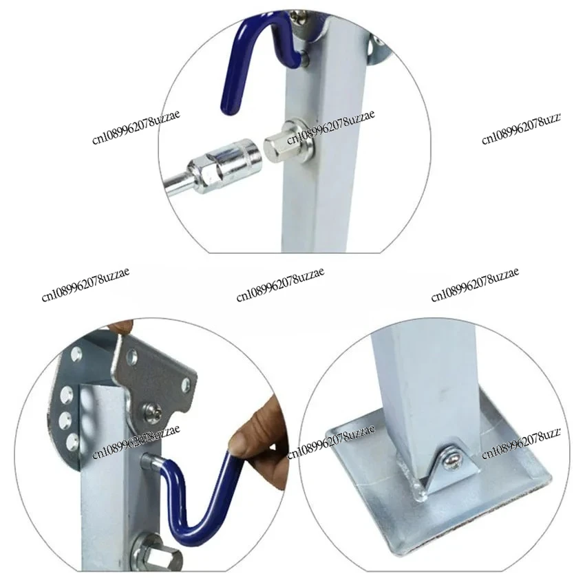 

2PCS Trailer Stabilser Legs with A Handle 350~490mm Caravan Parking Corner Steady Camping RV Support Stands Parts Accessories