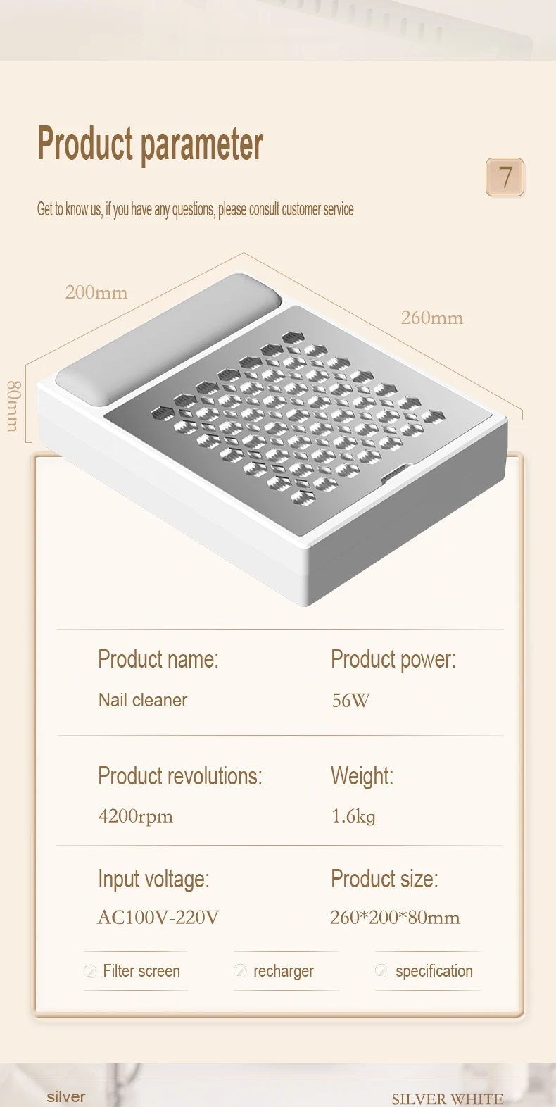 STLF LZS المهنية 56 واط مسمار آلة تجميع الغبار 4200 دورة في الدقيقة فرش اللاسلكية فراغ واضح تصميم مكتب لصالونات الأظافر