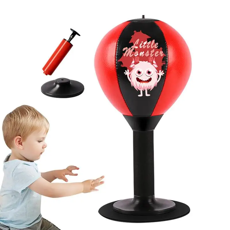 

Stand Boxing Punch Ball Desktop Speed Ball With A Small Suction Cup Tabletop Reaction Training Equipment For Releasing Emotions