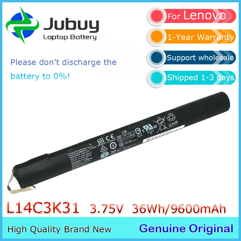 L14C3K31 3.75V 36Wh Original Laptop Battery for Lenovo Yoga Tablet 2 1050F 1051F 1051LC L14D3K31