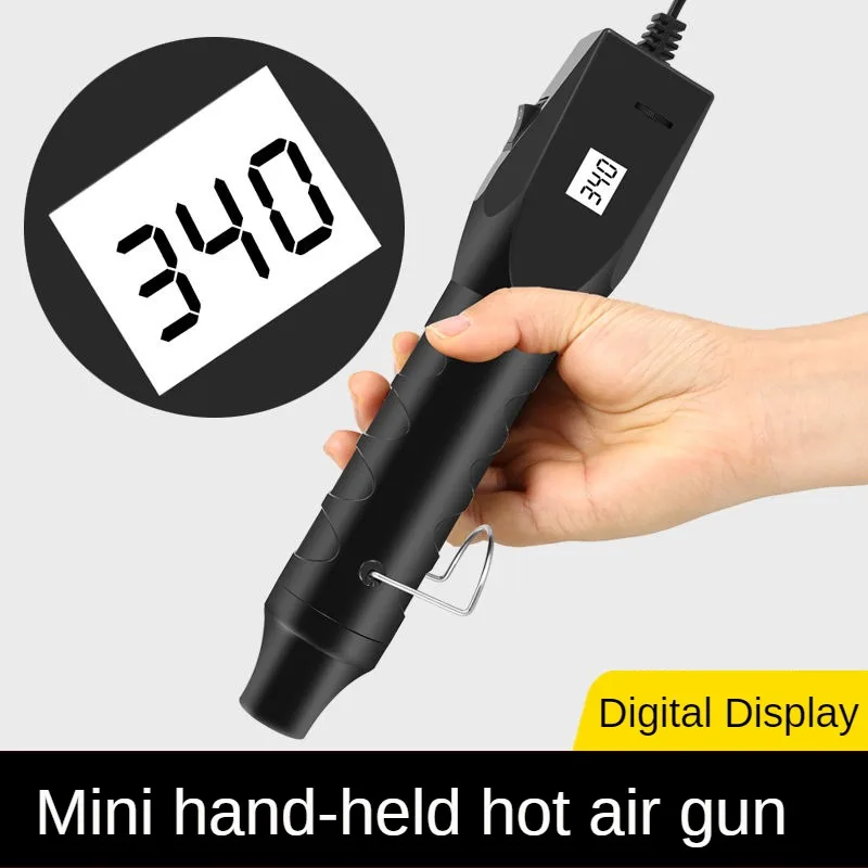 220V hot air gun, digital display, adjustable temperature, 300W hot air gun with support seat, plug-in electric tool