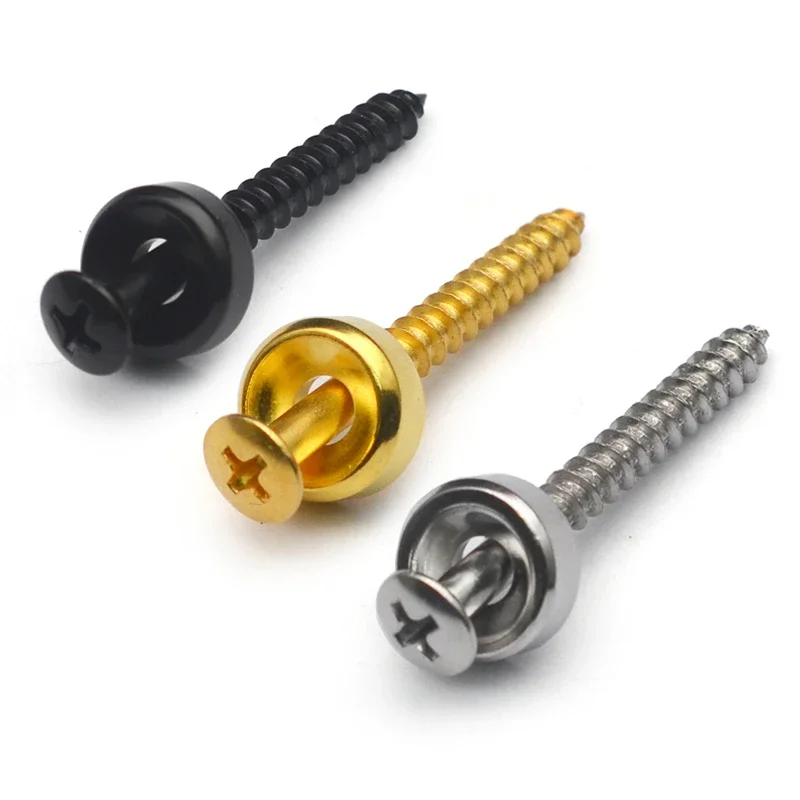 

40pcs Guitar neck Joint Plate Screw Bushings Ferrules For Neck Mounting With Screws black-chrome-Gold