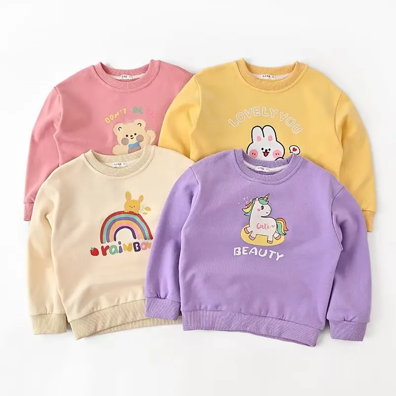 Children LetterT-shirt Pullover Cotton  Children  Tops Tees Girls Full Sleeve Outerwear Baby Clothes Fashion 2022 2 3 4 5 6