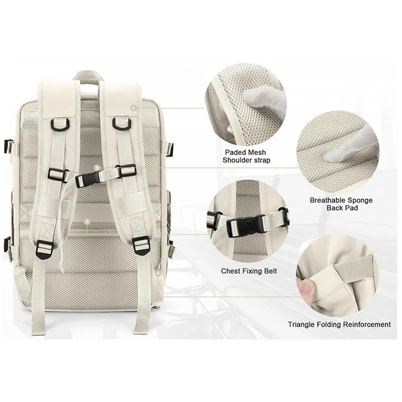Travel Backpack for Women Expandable Weekender Hiking Laptop Backpack with USB Port Large Waterproof 40L Men's Backpack