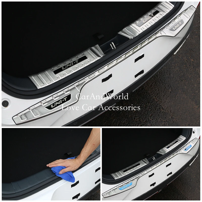 

Stainless Rear Trunks Tail Door Sill Plate Pedal Protector Trim threshold Cover Car Accessories For Changan UNIT UNI-T 2020-2023