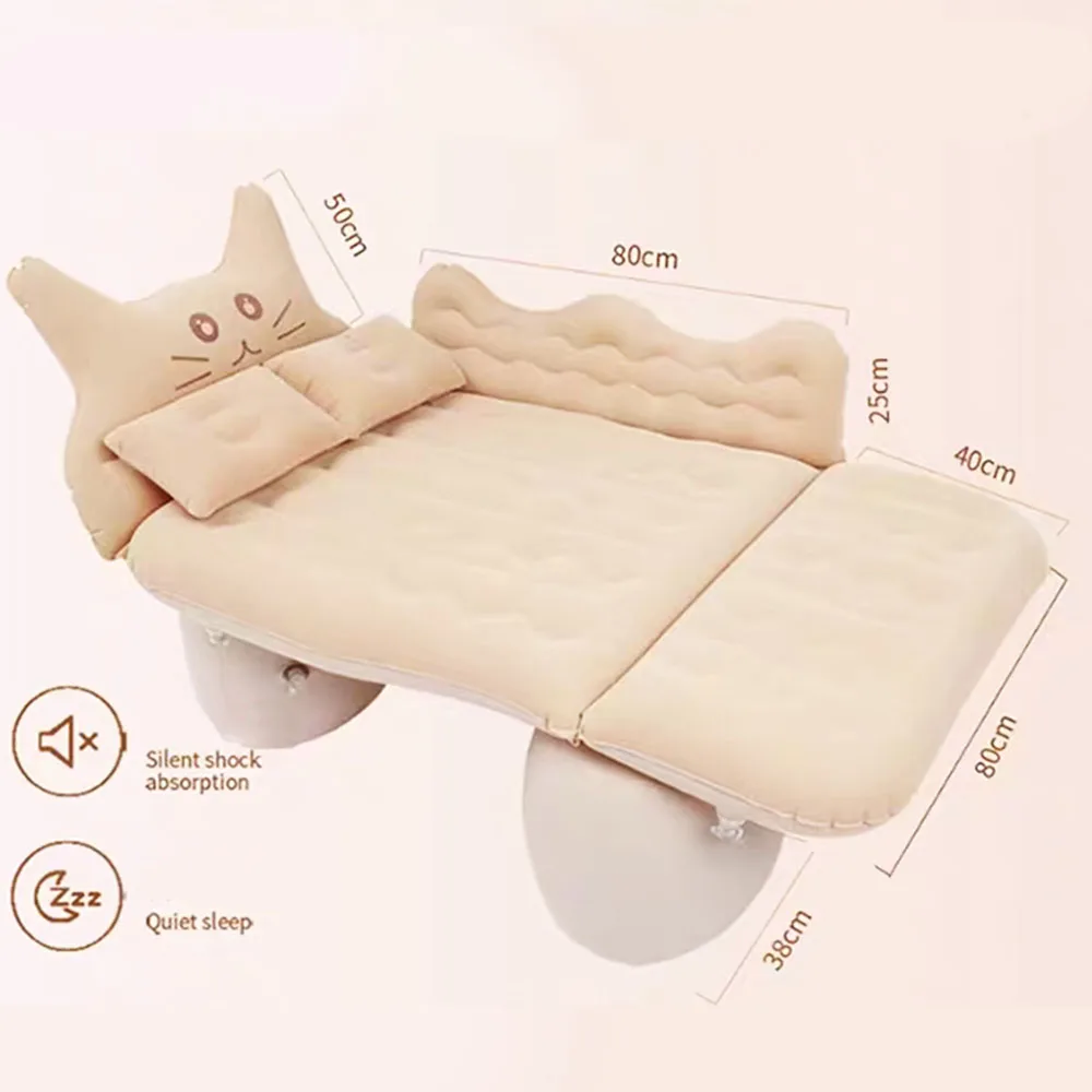 Car Air Mattress For Polestones 01 ROX 01 Car Back Seat Sleeping Bed Flocking Travel Camping Air Bed With Electric Air Pump