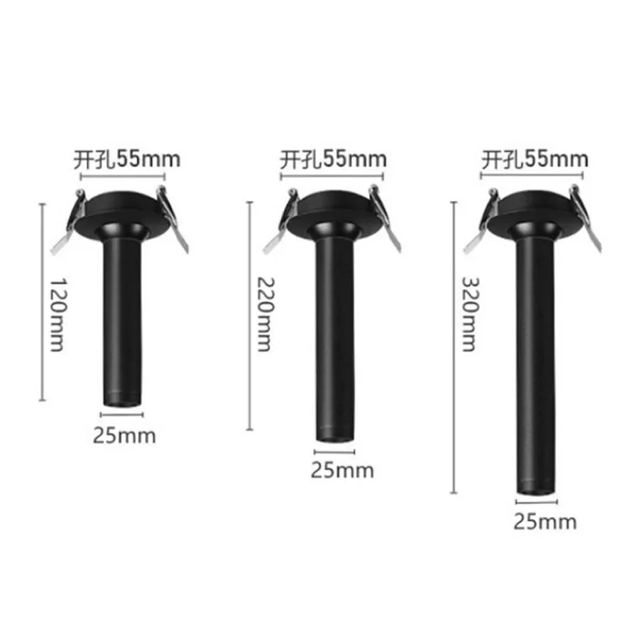 1PC Embeded Long Tube LED Ceiling Spotlight 7W Rotatable Downlight Home Kitchen Bedroom Picture Background Exhibition Decor Lamp