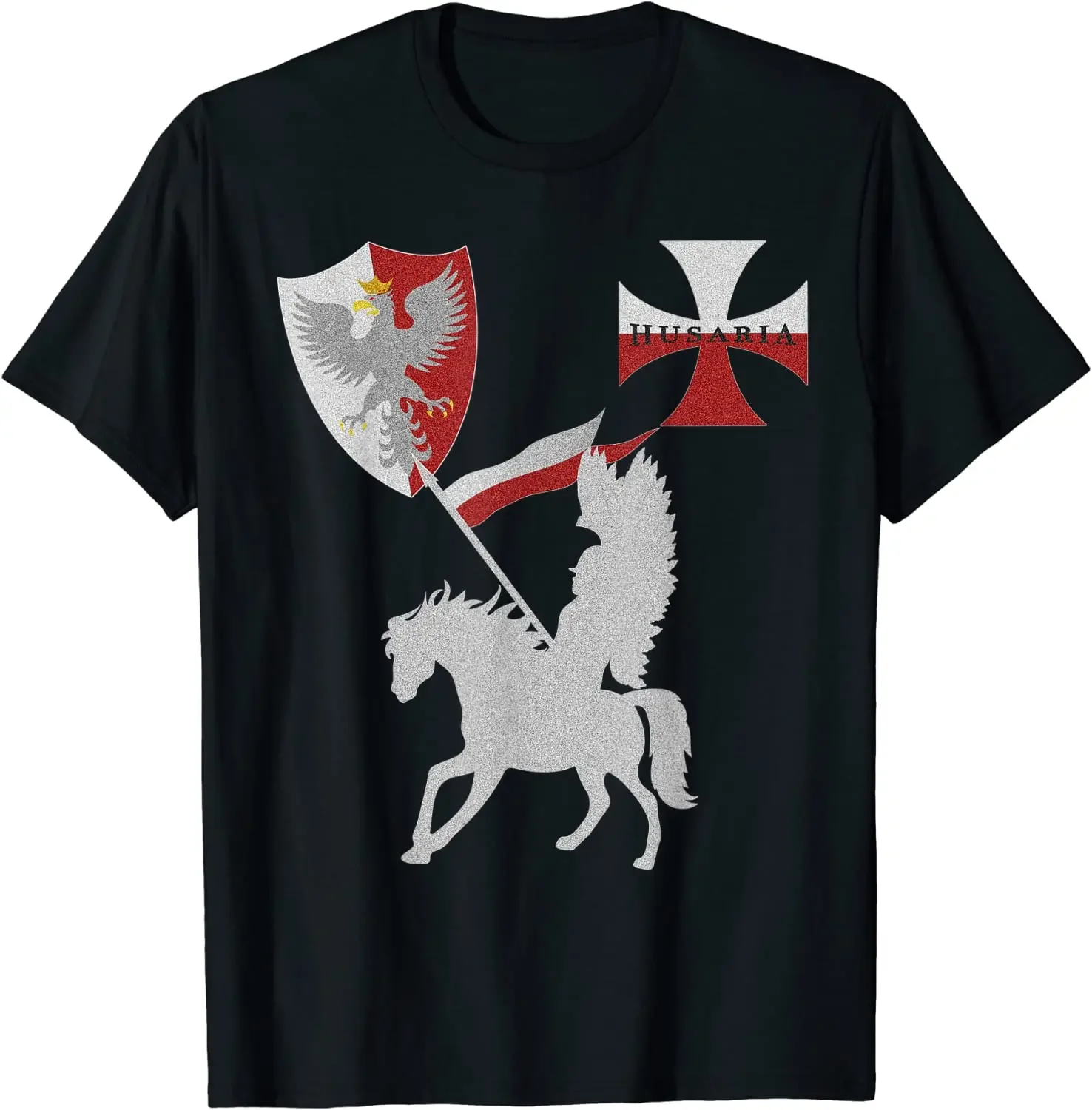 Polska Husaria Polish Winged Hussar Warrior T-Shirt 100% Cotton O-Neck Short Sleeve Summer Casual Mens T-shirt Size S-3XL