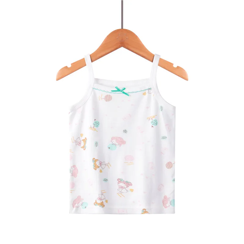 【LF】Girls Camisoles 100-160cm Cotton Kids Tank Tops Fashion Singlet Undershirts for Summer