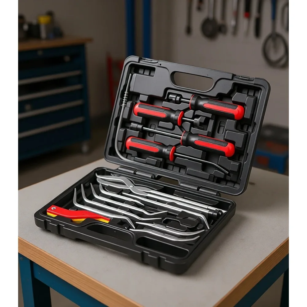 

14 Piece Drum Brake Tool Set with Lining Gauge for Professional Service