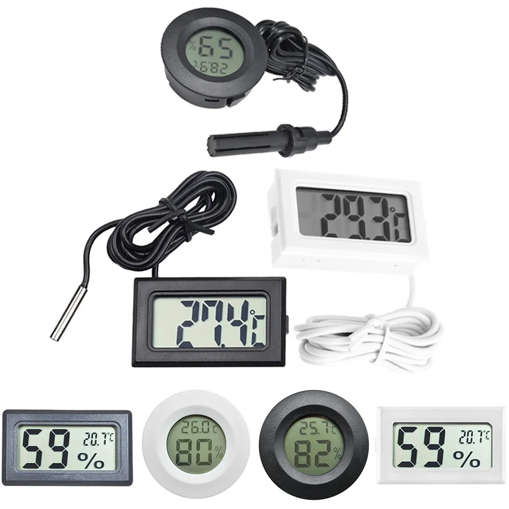 Mini medidor de temperatura y humedad Digital LCD 2 en 1, Detector, termómetro, instrumento para habitación interior con dos baterías LR44