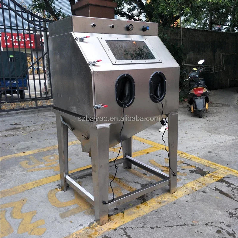 Wet sandblasting machine dustless manual wet sand blasting cabinet water vapour