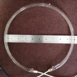 1Pc 220-240V 1200-1400W Halogen Oven Heating Tube Round Shape 25cm Diameter 1.2cm Tube