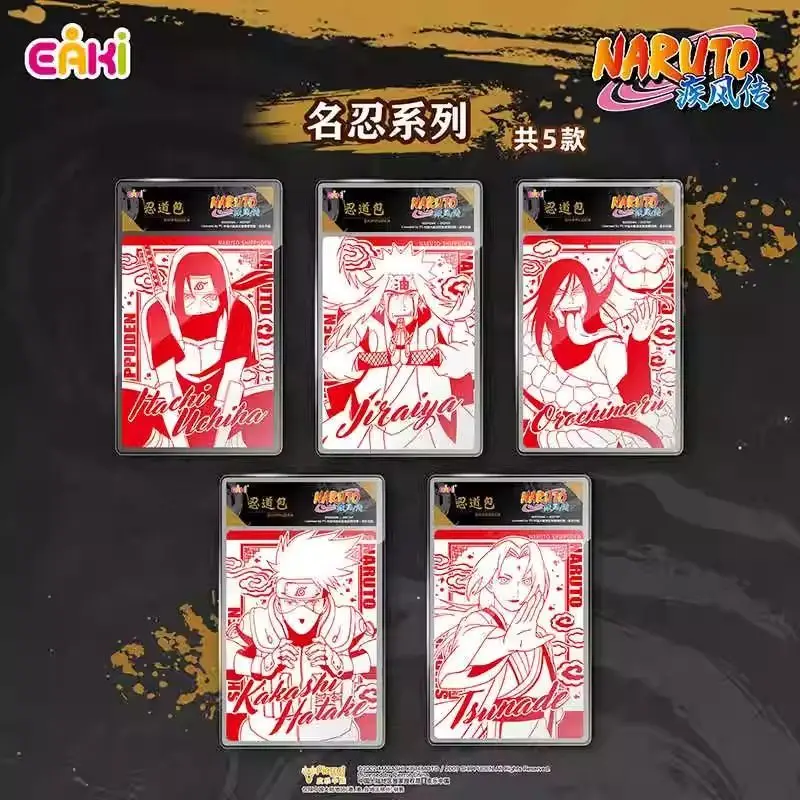 Echte Naruto Kaarten Doos Anime Figuur Kaart met Kaart Bakstenen Sasuke Collectie Flash Card Speelgoed Verjaardag Kerstcadeau voor Kinderen