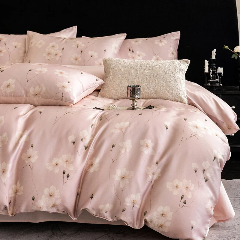 Luxury 2025 New 100% All - Cotton Four - Piece Bedding Set, Long - Staple Pima Cotton, Digital Print