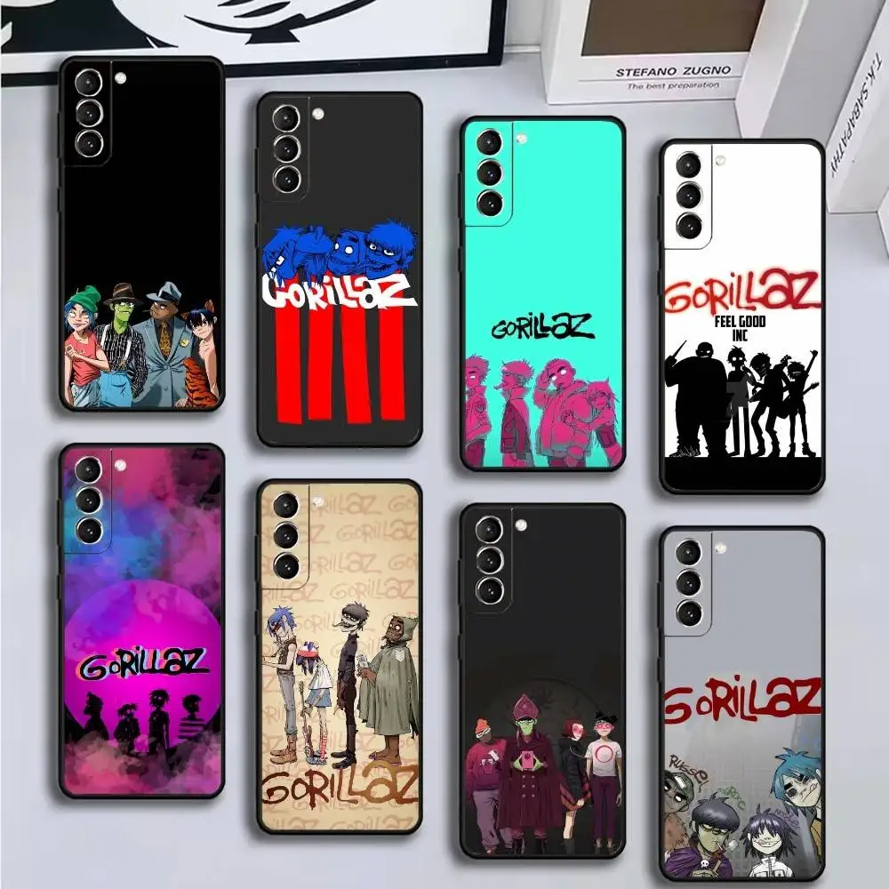 

G-Gorillaz Rock Band Cartoon Phone Case For Samsung GalaxyA13,21s,22,31,32,52,53,71,72,73,Soft Black Cover