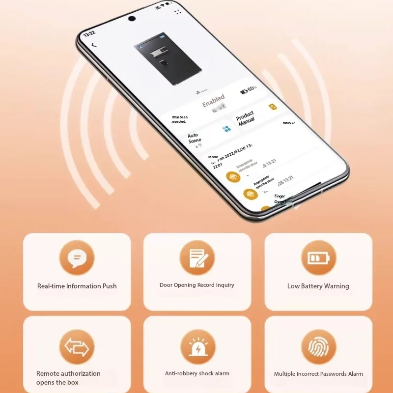 household large-sized new product 80cm*100cm anti-theft intelligent password fingerprint safe for bedroom wardrobe and modern