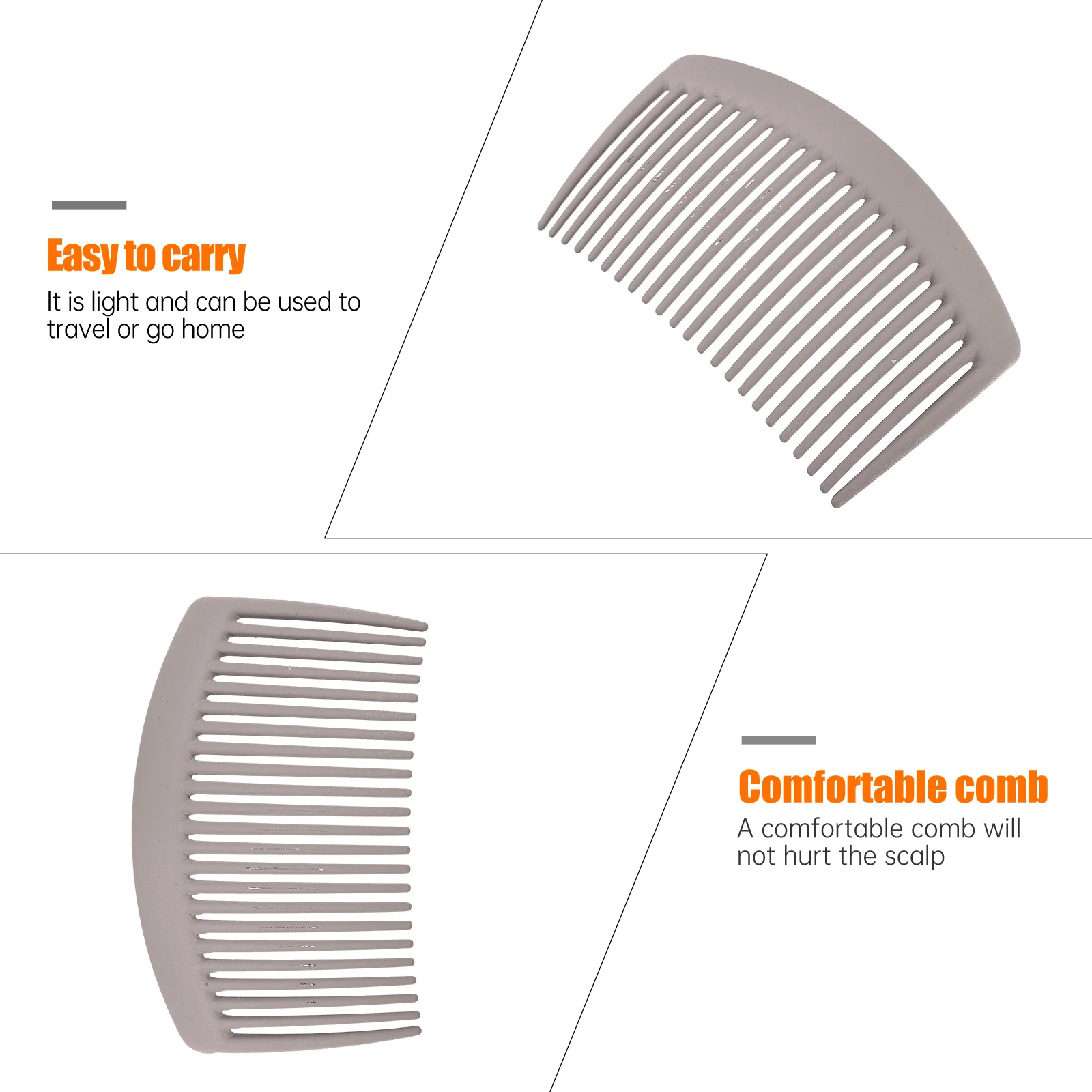 

4 шт. пластиковые боковые расчески для волос, удобное использование, предотвращающие вытягивание, запутывание, повреждение, идеально подходят для вечеринки, повседневной жизни, креативные боковые расчески