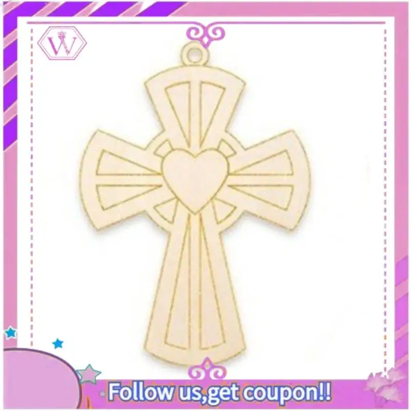 

Upgraded 28PCS Wooden Unfinished Cross Small Baptism Cross Pendant DIY Children's Painting Graffiti Home Party Decoration