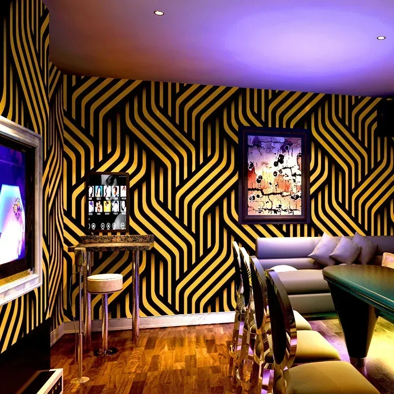 KTV wallpaper song hall flash wall cloth 3D reflective bar personalized creative corridor background wall wallpaper