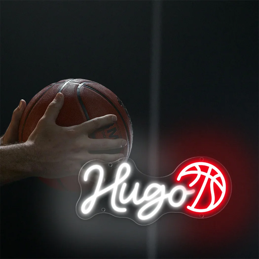 Custom Basketball Neon Sign USB Powered Adjustable LED Brightness Customizable Design for Gift Birthday Customized Neon Signs