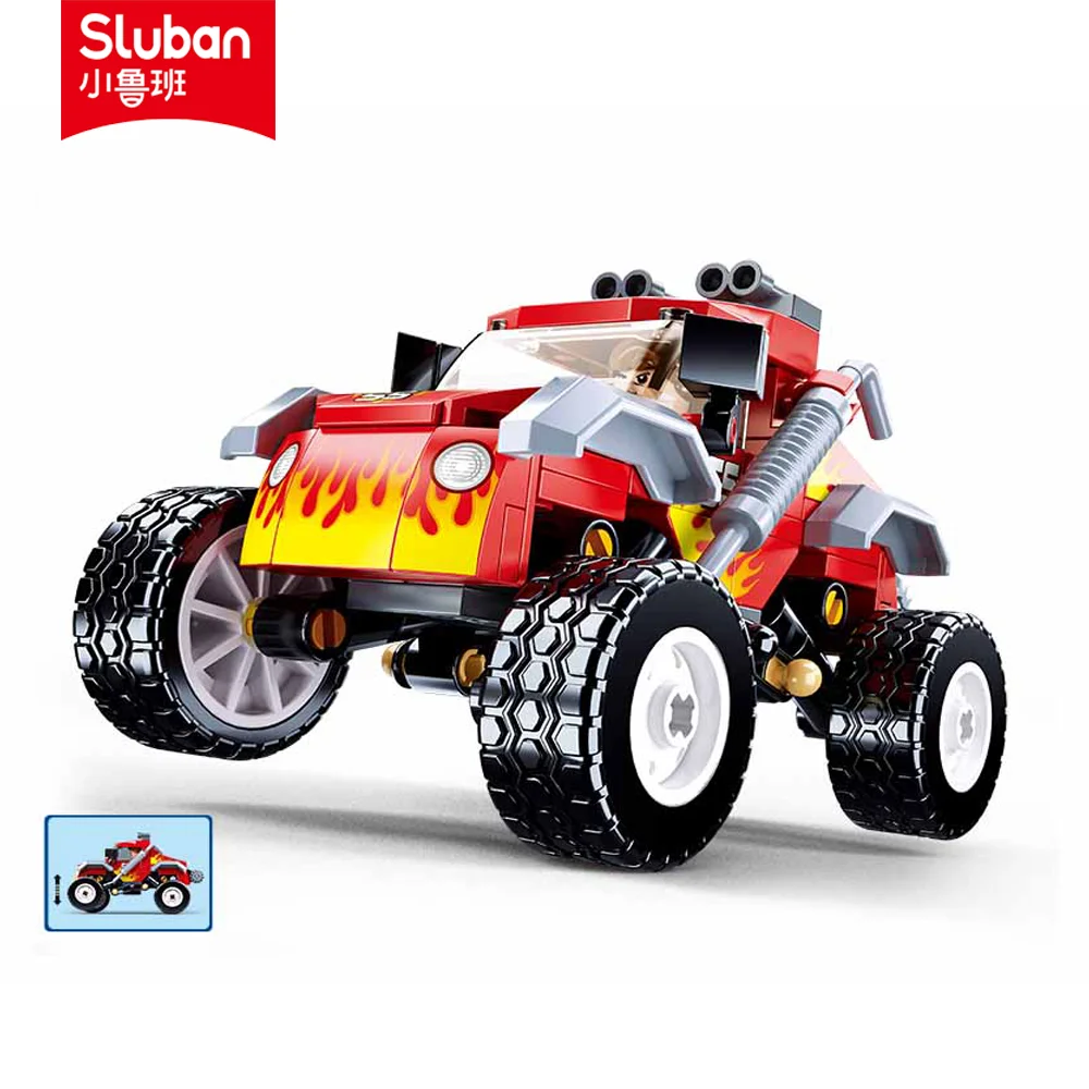 Sluban Building Block Toys Model Bricks Town B1105 Shock-absorbing Off-road Vehicle 150PCS Compatbile With Leading Brands