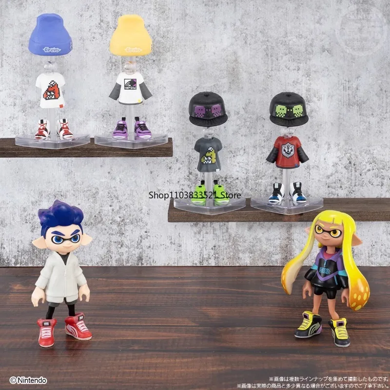 BANDAI Original Splatoon 2 Dress Up Figure Series CEAR COLLECTION Action Figure Model Ornaments Kids Gift