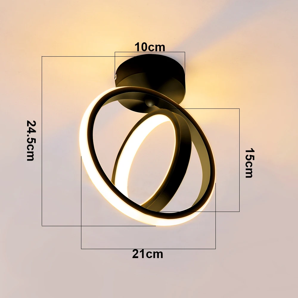 LED-plafondlamp moderne stijl geometrische vorm gangpad gang licht wandlamp keuken / slaapkamer verlichting 110V wit / warm licht