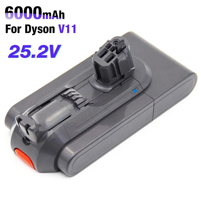 25.2V 6000mAh Lithium Click-in Rechargeable Battery for Dyson Vacuum Cleaners V11 Outsize V11 Absolute Extra SV15 SV22 SV18